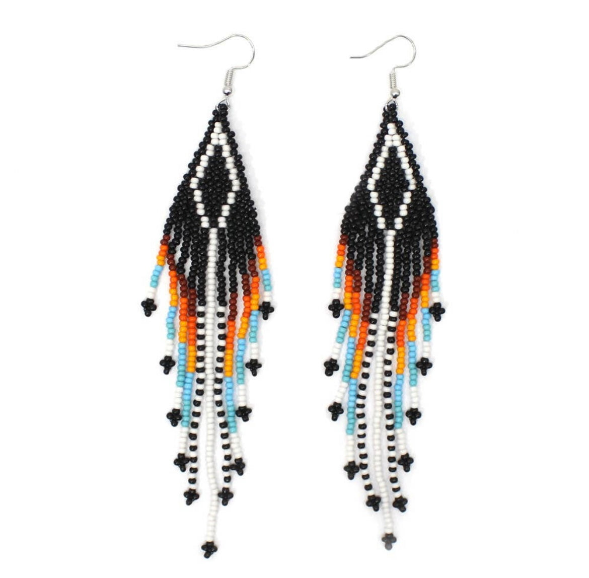 Handmade Beaded Earrings - Native Style